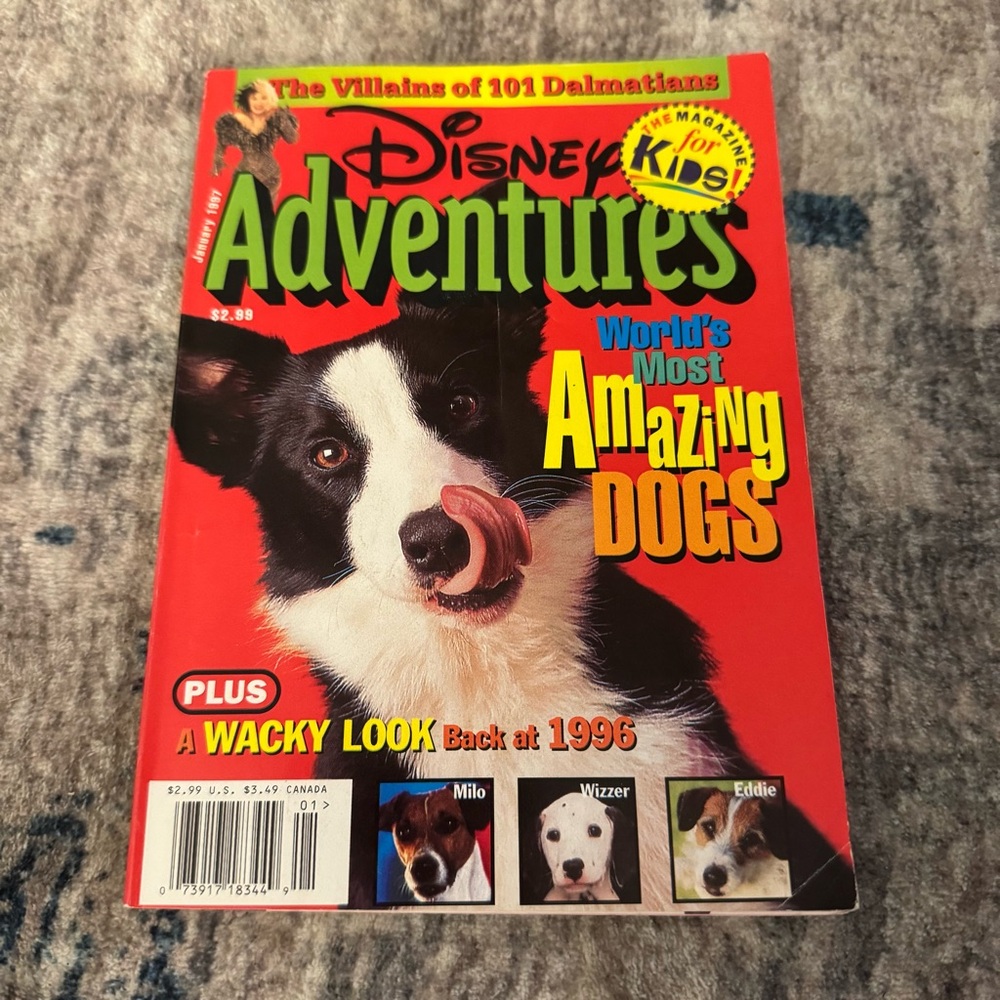 Disney Adventures Magazine January 1997 No Label Vintage‎ 90s